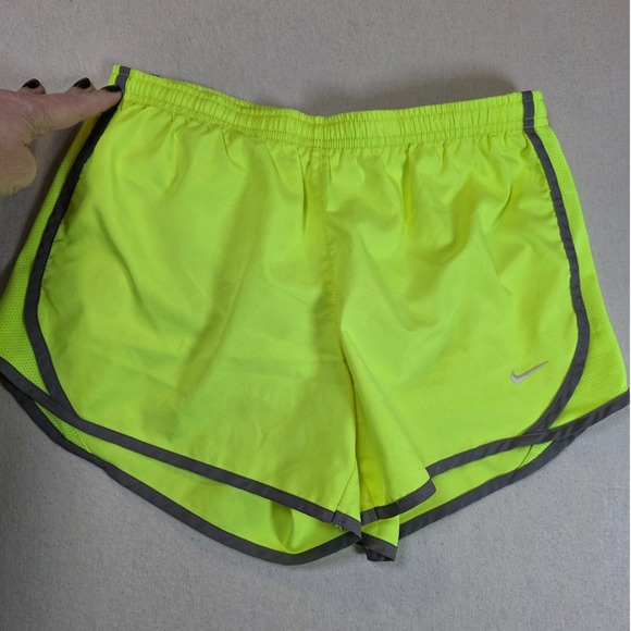 Nike Pants - Nike Tempo Running Shorts Womens Large Neon Yellow Dri-FIT Athletic Gym High Vis